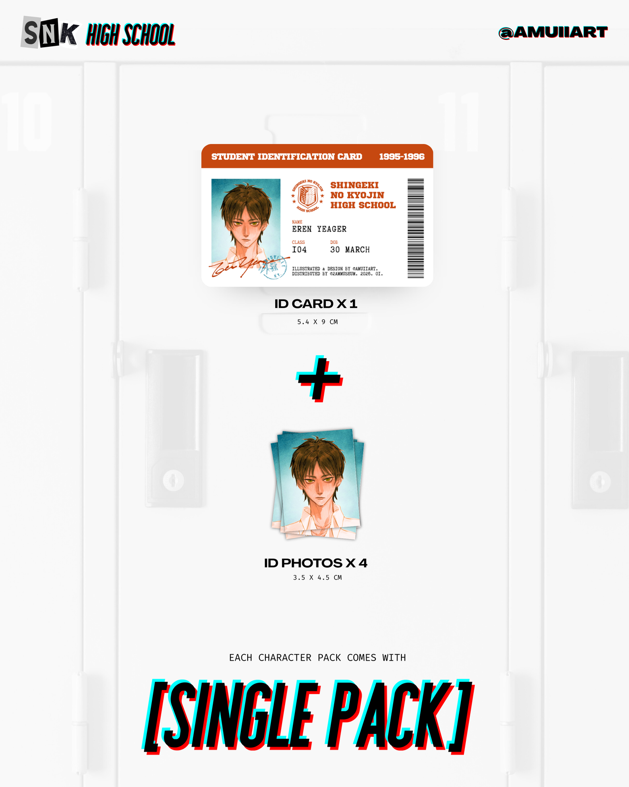 The SNK High School AU ID card