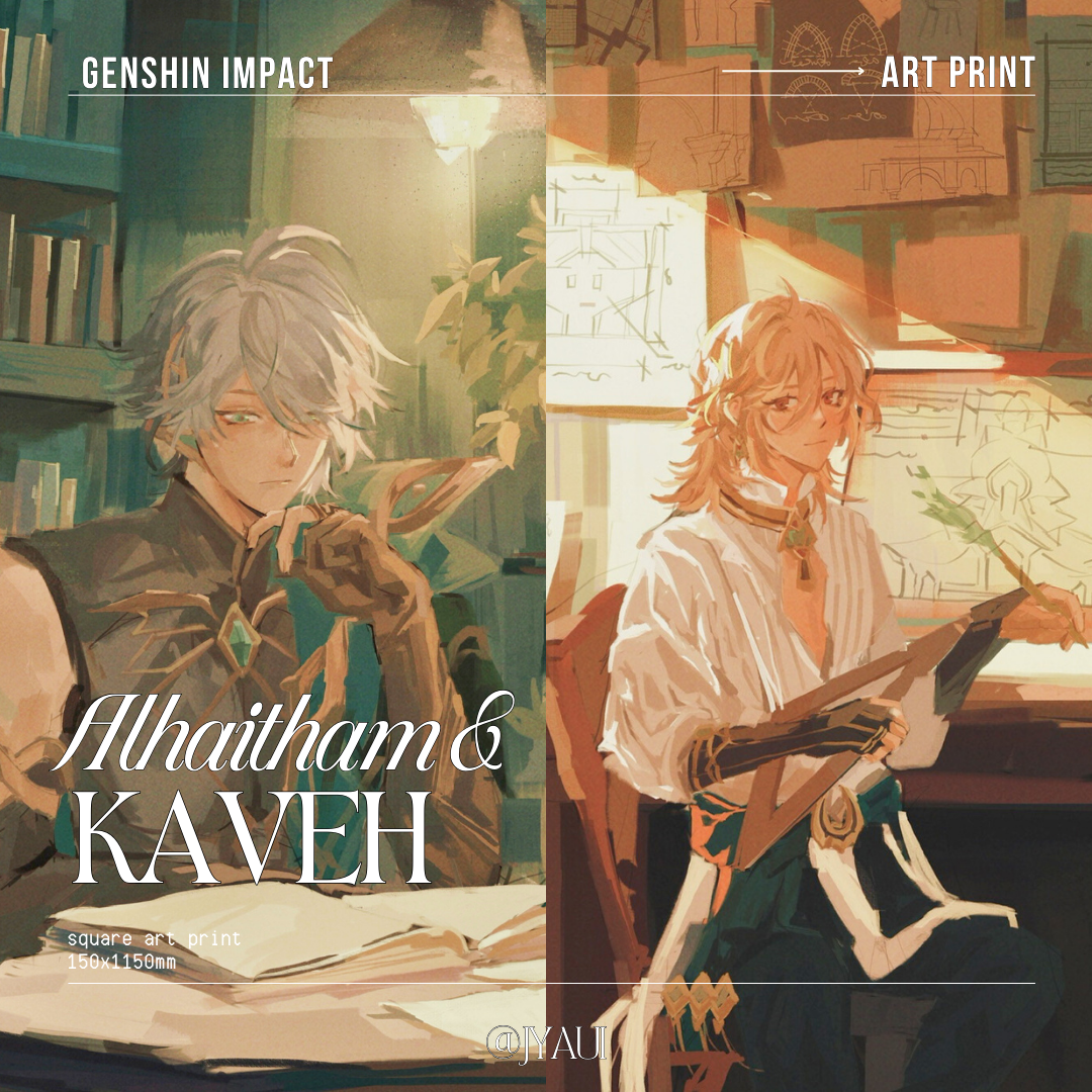 Genshin Impact | Kaveh & Alhaitham Squre Art Print