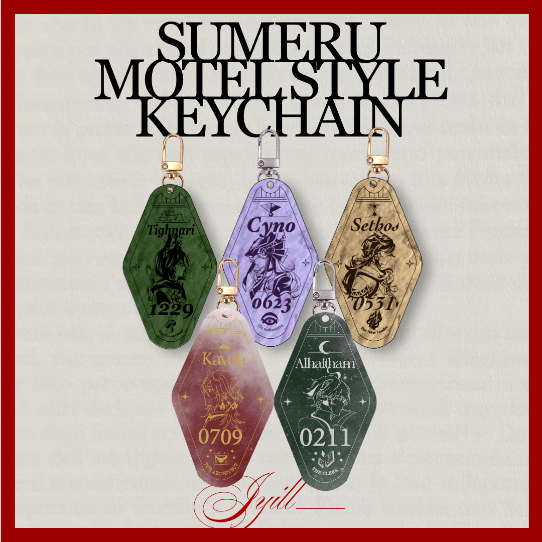 原神 | Kaveh &amp; Alhaitham 亞克力汽車旅館鑰匙扣