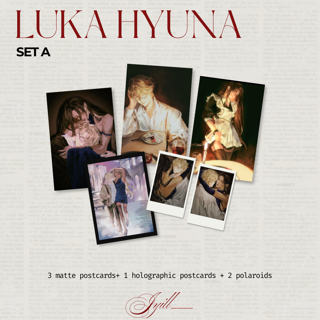 Alien Stage – Luka &amp; Hyuna Fan Art Postcard &amp; Polaroid Set by Jyill