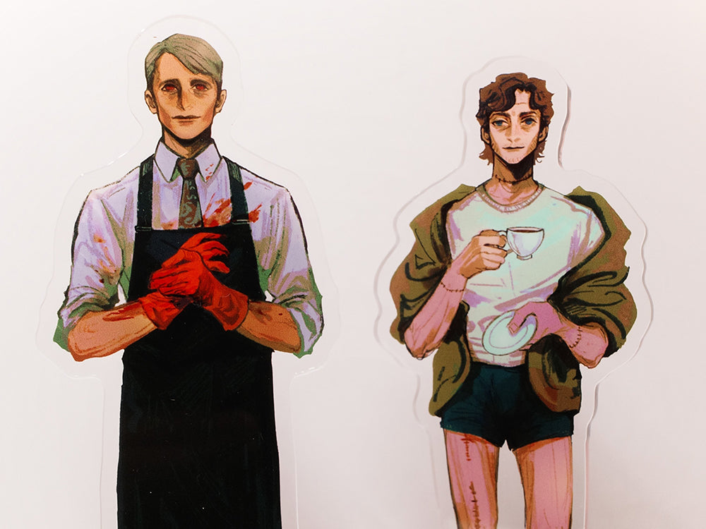 Hannibal &amp; Will Graham Acrylic Standees – Hannigram Fan Art by Mushbuzz