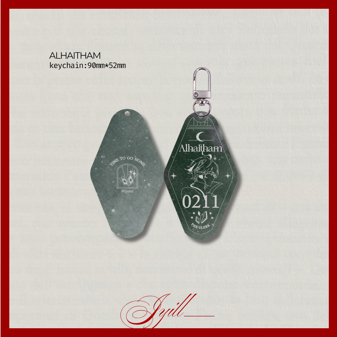 原神 | Kaveh &amp; Alhaitham 亞克力汽車旅館鑰匙扣