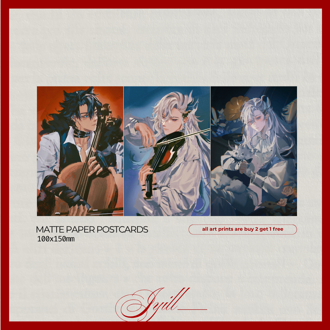 Genshin Impact Neuvillette &amp; Wriothesley Art Prints – Fan Art by Jyill