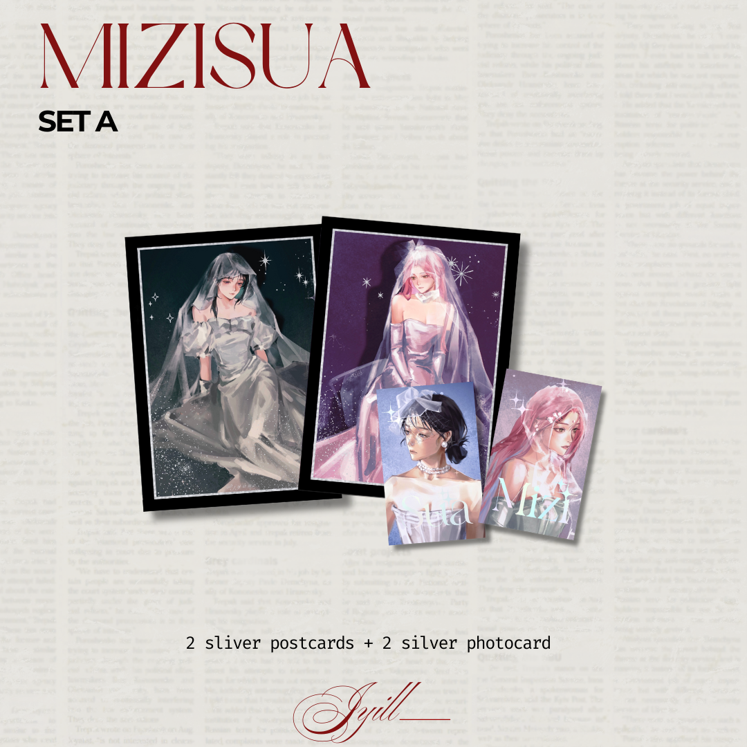 Alien Stage – Mizi &amp; Sua Fan Art Postcard &amp; UV Photocard Set by Jyill