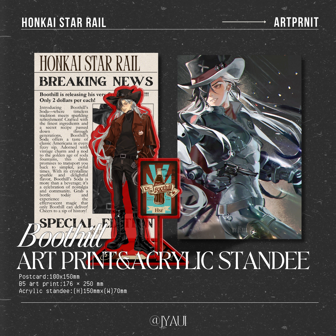 [PRE-ORDER] HSR | Boothill Art prints & Acrylic standee