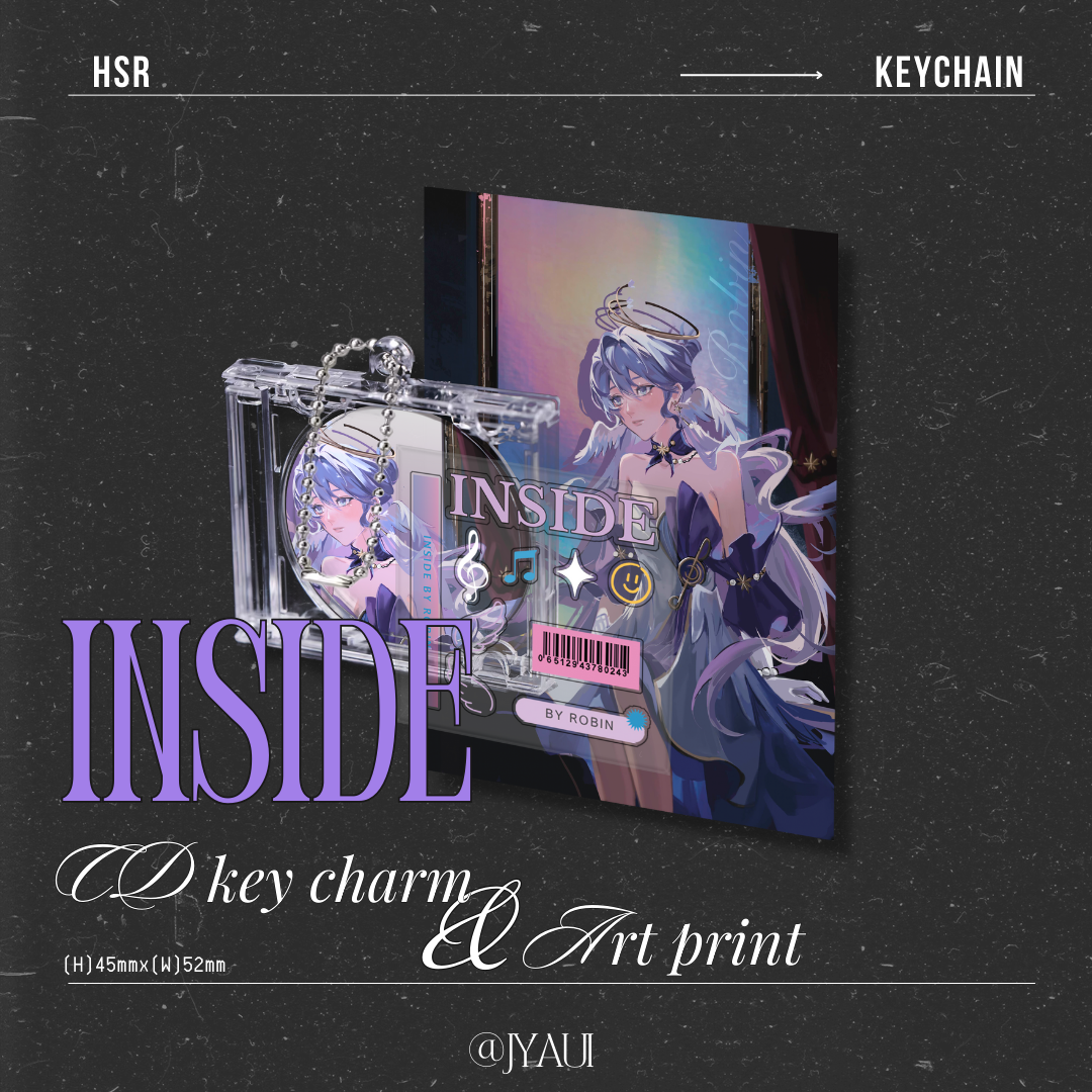 Honkai: Star Rail Robin CD Charm &amp; Postcard – Fan Art by Jyill