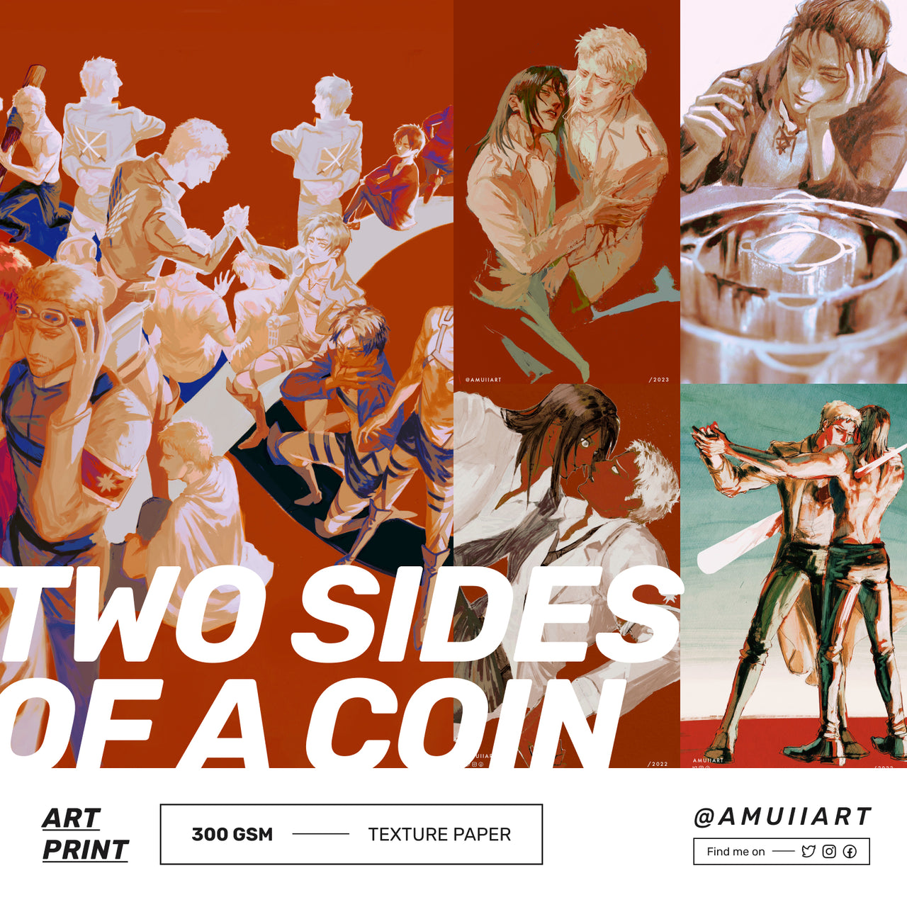 Two sides of a coin / AOT Art print