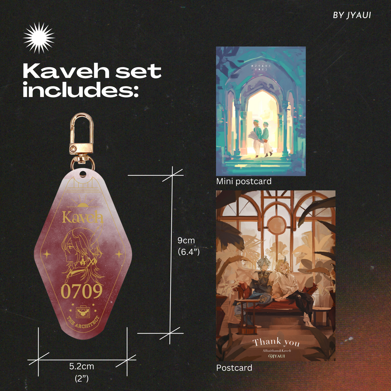 Genshin Impact - Kaveh & Alhaitham Acrylic Motel Keychain