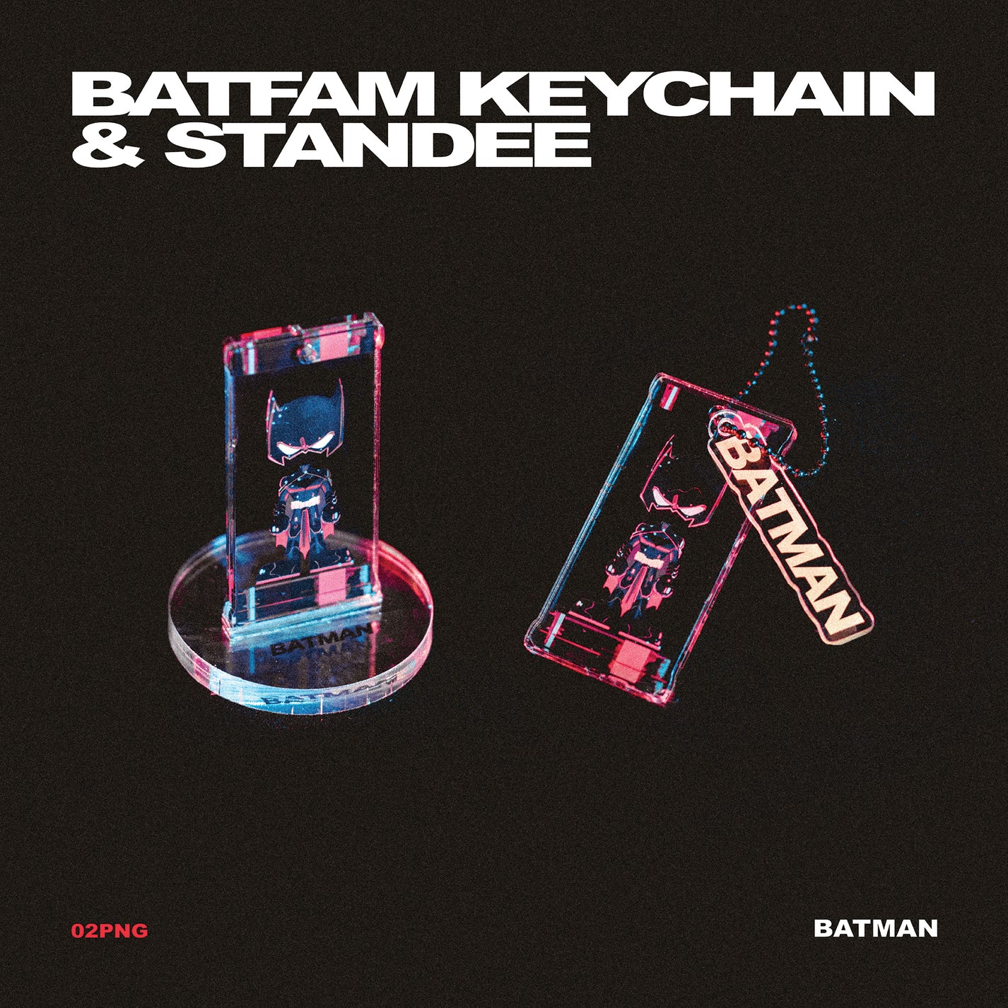 DC Batfam Acrylic Keychain &amp; Standee – Batman, Nightwing, Red Hood by 02png