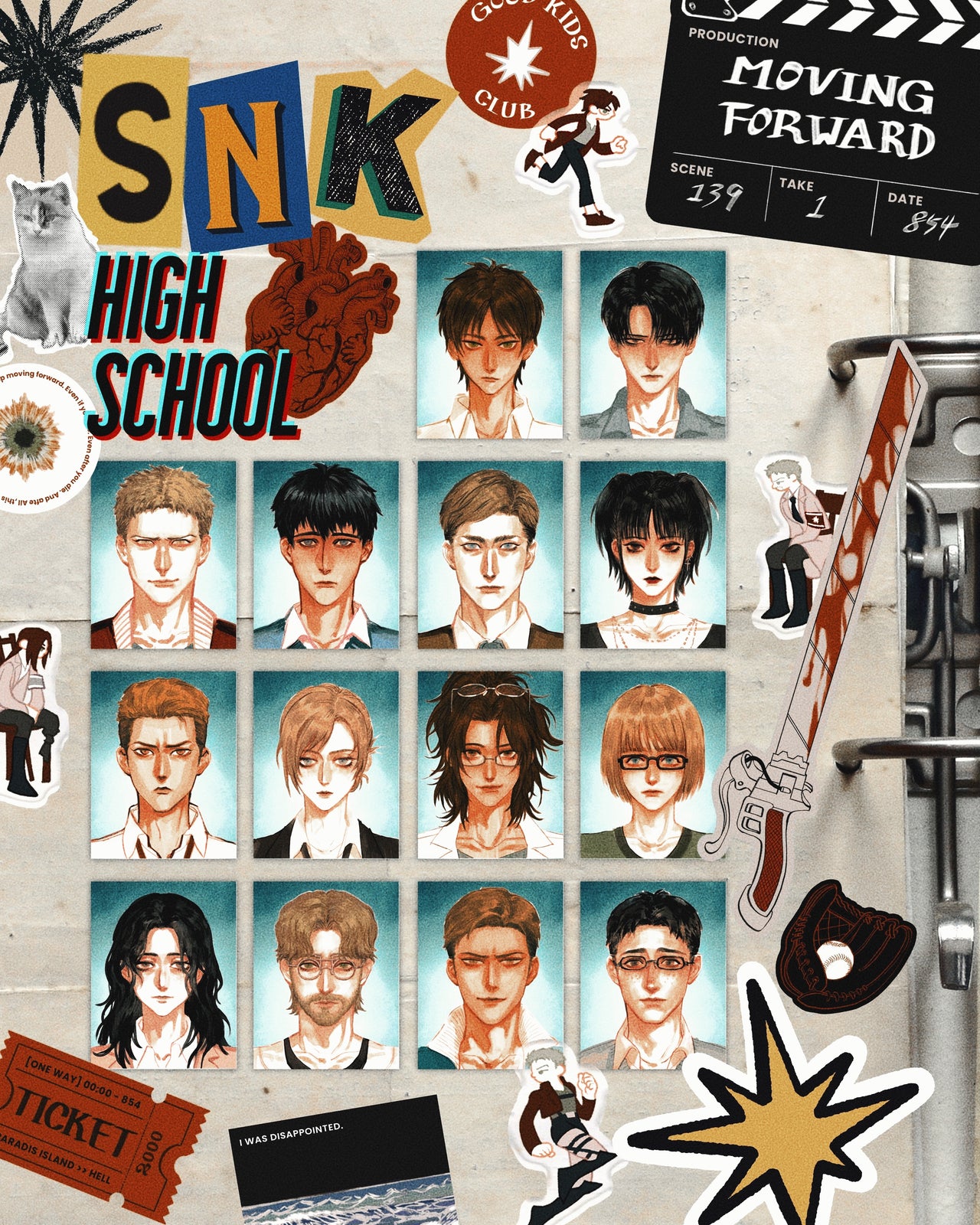 The SNK High School AU ID Photocard
