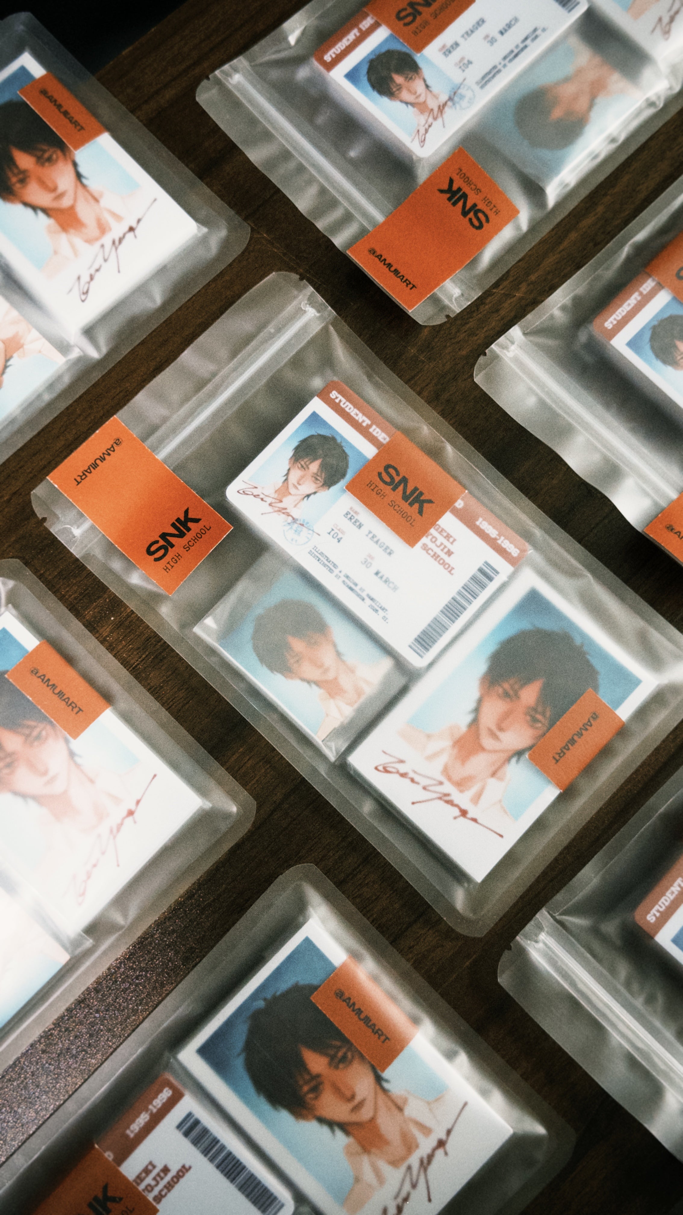 The SNK High School AU ID card | 2AM museum