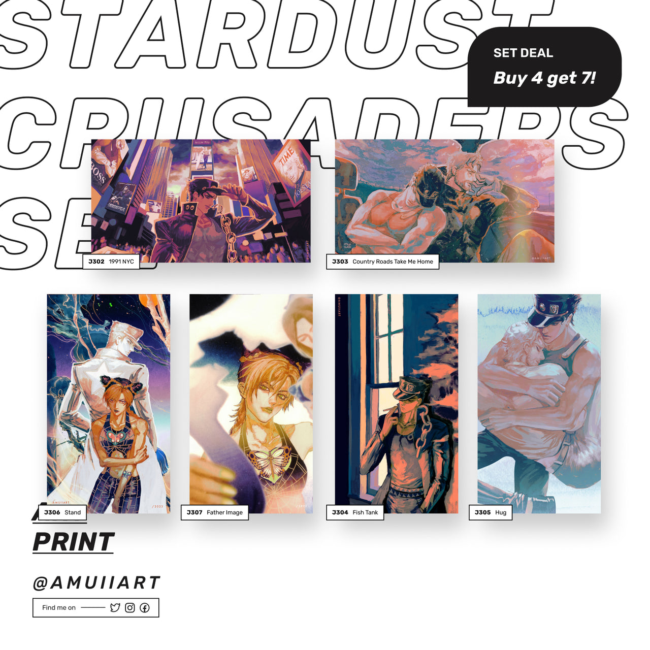 Part 3. Stardust Crusaders / JJBA Art print