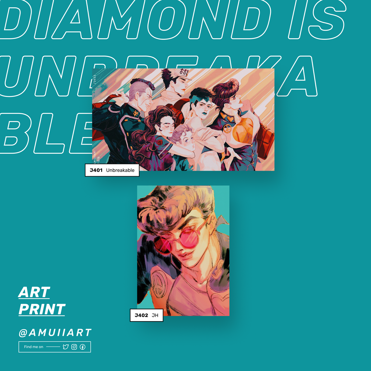 Part 4. Diamond Is Unbreakable art print