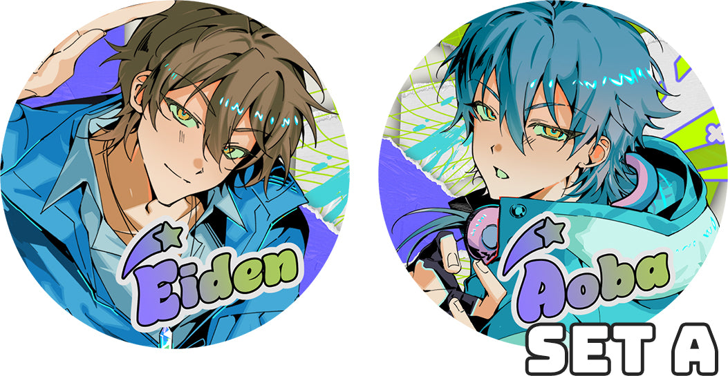 Eiden &amp; Aoba Badge SET