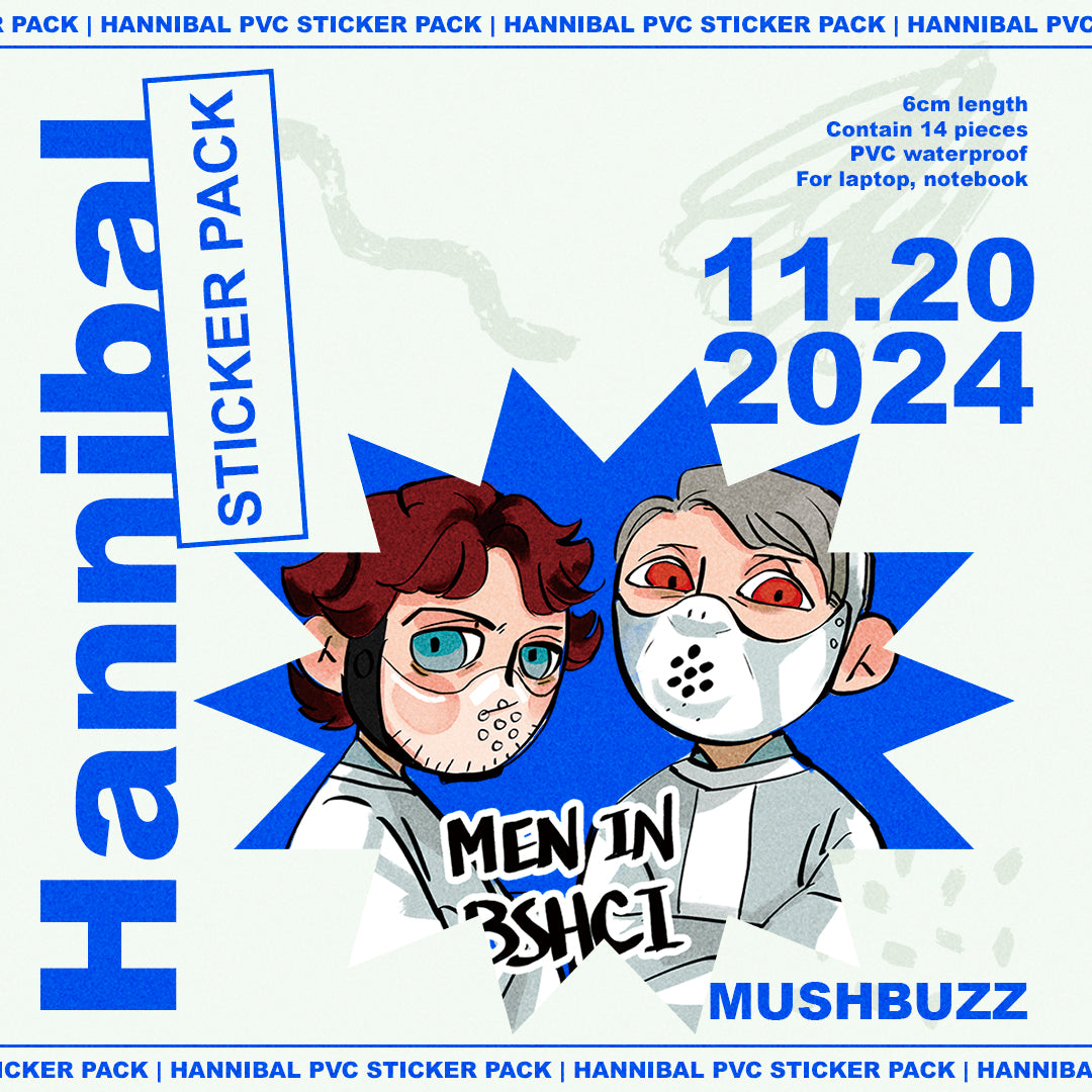 Hannibal Chibi PVC Sticker Pack – Hannigram Fan Art by Mushbuzz