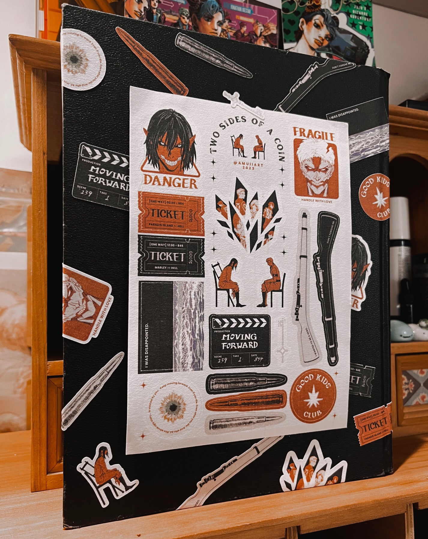 AoT Sticker Sheets – Attack on Titan Fan Art (Attack vs Armor &amp; Akuma &amp; Beast)