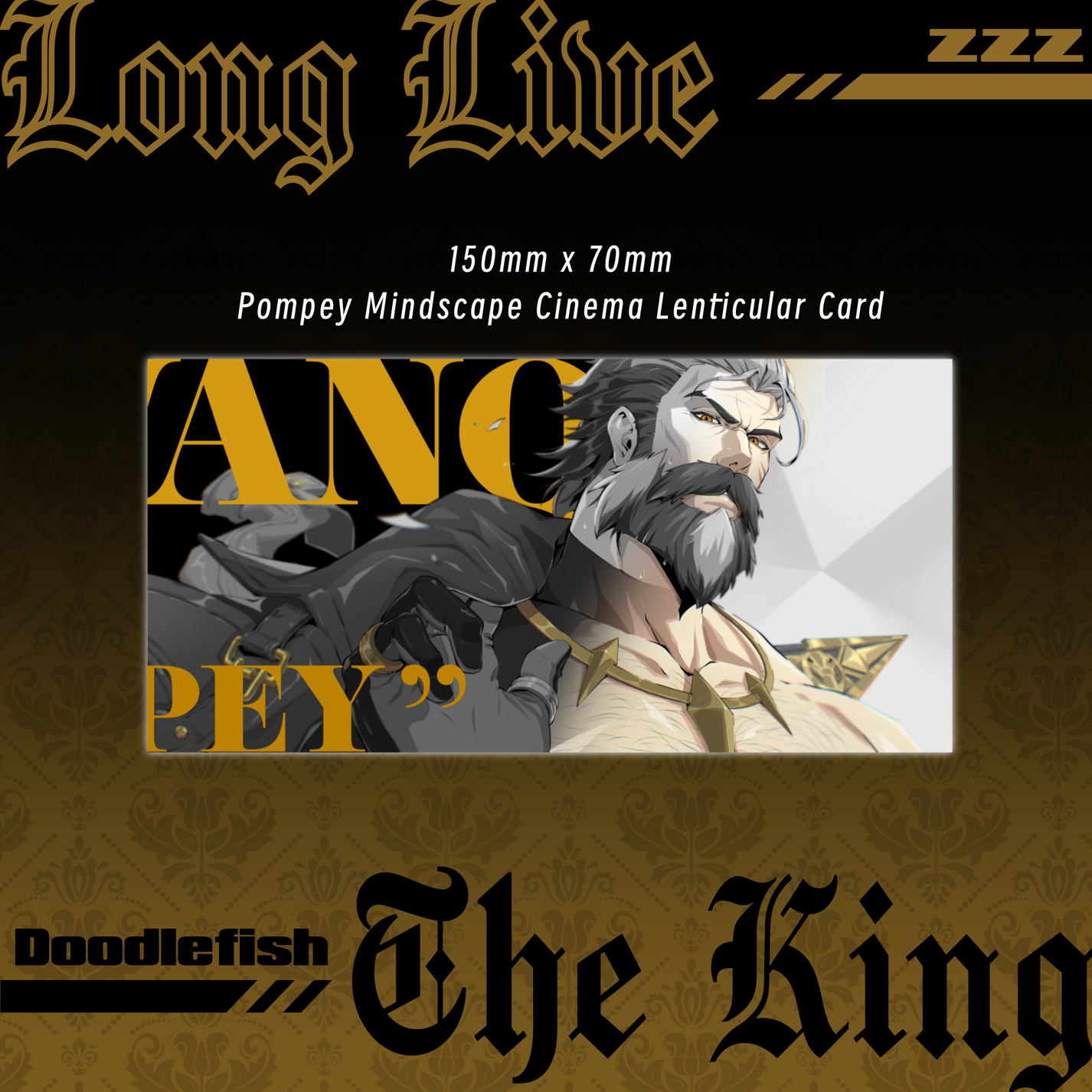 Zenless Zone Zero Pompey Merch – Lenticular Postcard, Badge &amp; Charm by Doodlefish