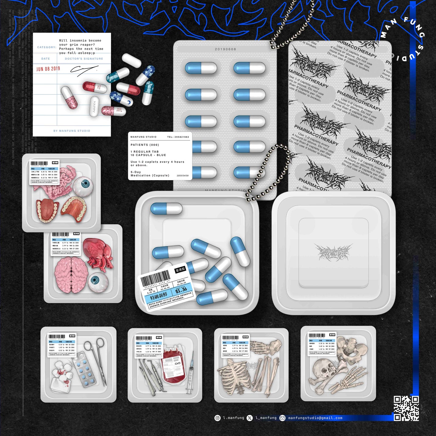 Original Character Shaker Keychains &amp; Refill Pack by MANFUNG