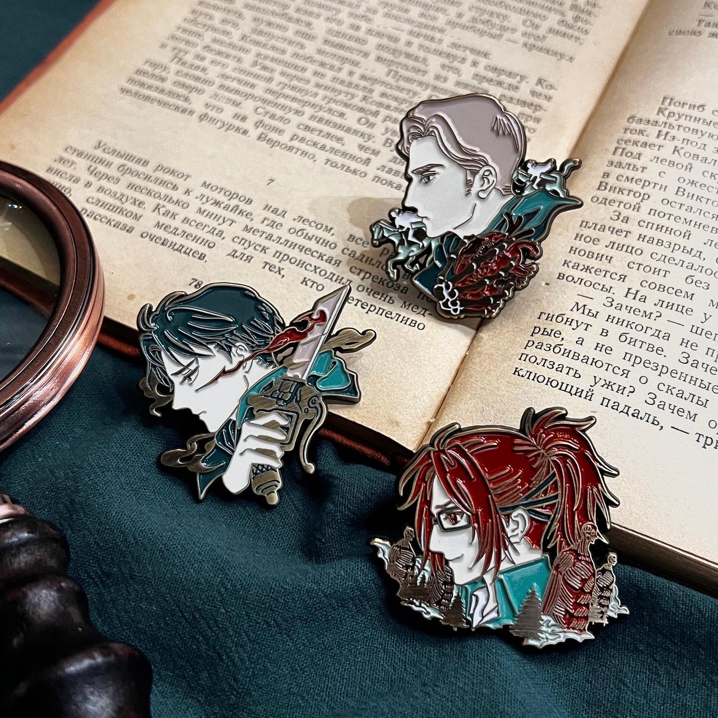 【Single】Attack on Titan Enamel Pins – Survey Corps &amp; Warriors Fan Art