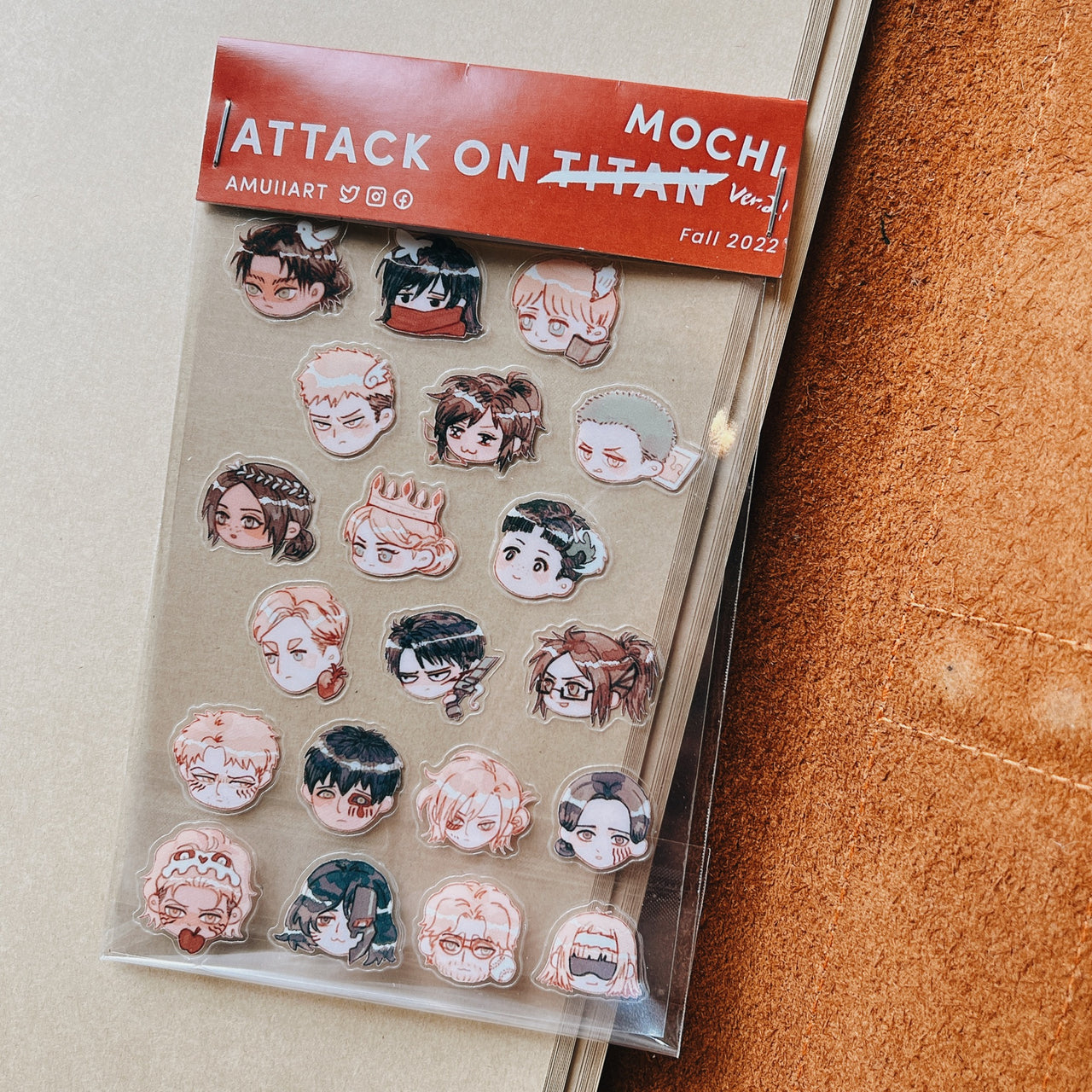 Attack on Mochi Stickers ver. 2